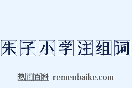 朱子小学注组词是什么意思的图片